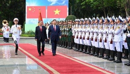 图集｜越共中央总书记苏林为习近平举行欢迎仪式