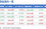 股票行情快报：浙江东方（600120）4月22日主力资金净买入756.26万元