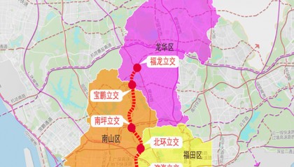深圳一交通大动脉今年开建！三区出行拥堵或有大缓解