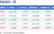 股票行情快报：百大集团（600865）5月13日主力资金净卖出102.97万元