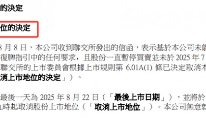 该来的还是来了！中国恒大股票退市