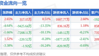 股票行情快报：拓斯达（300607）9月29日主力资金净买入317.15万元