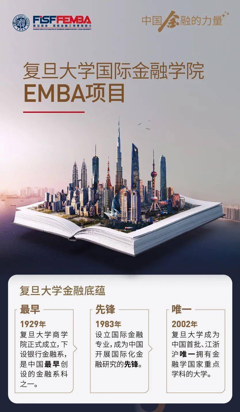 复旦大学国际金融学院EMBA项目2026级招生简章